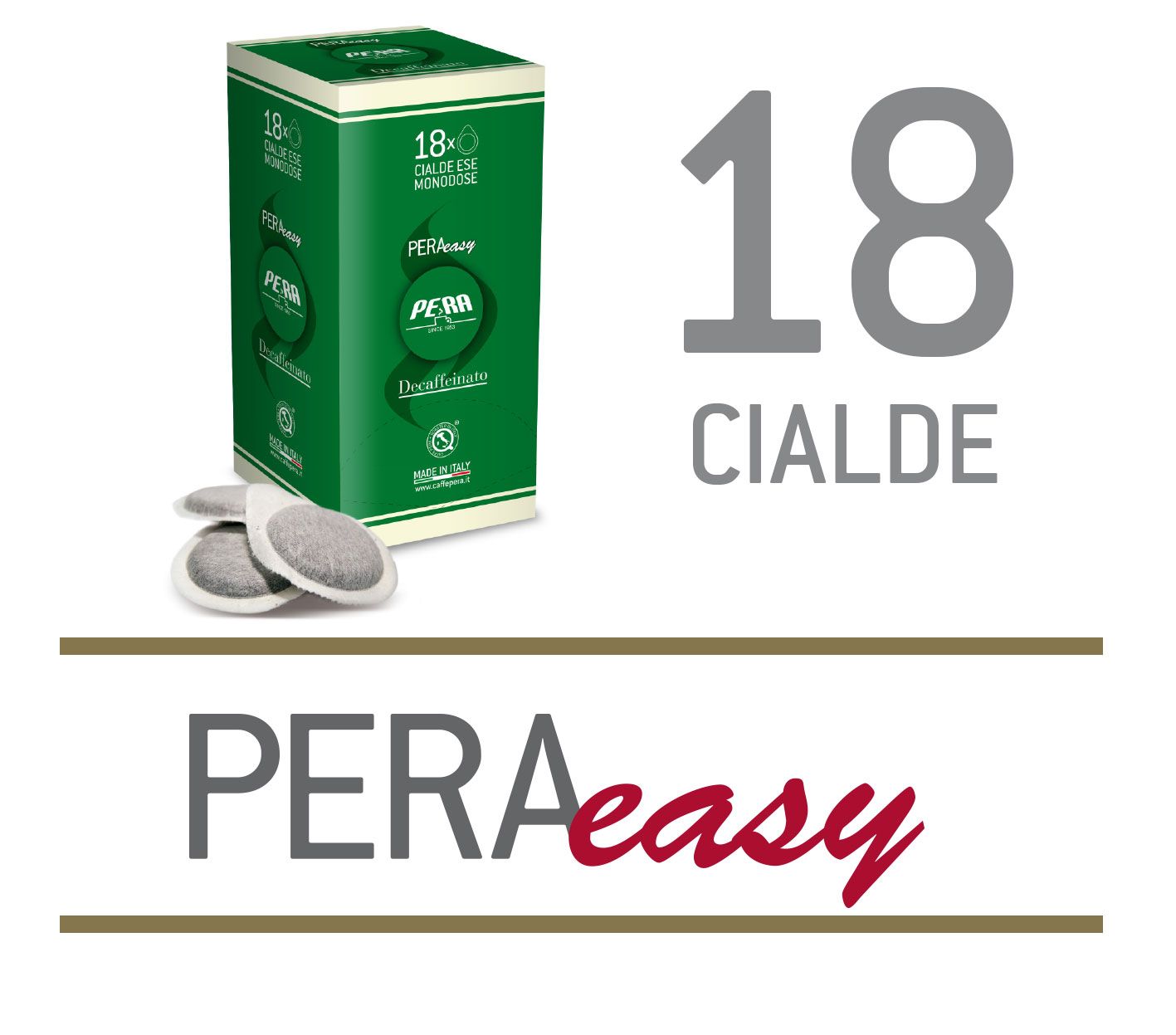 Caffè Pera  Café en dosettes – PeraEasy (Dosettes E.S.E. 44 mm) - Caffè  Pera